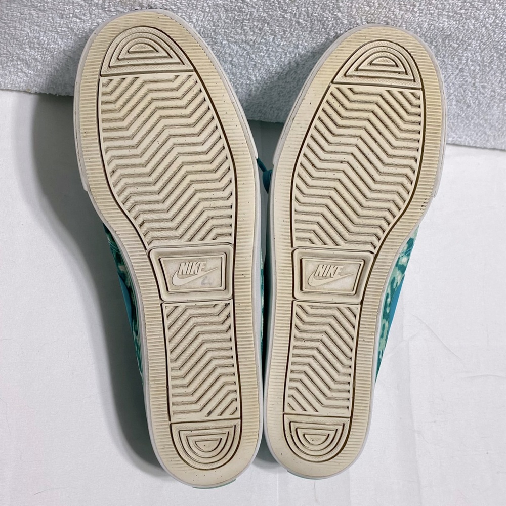 Nike Primo Court Turquoise Animal Print Lace Up Sneakers 9.5 Activewear - Picture 5 of 13